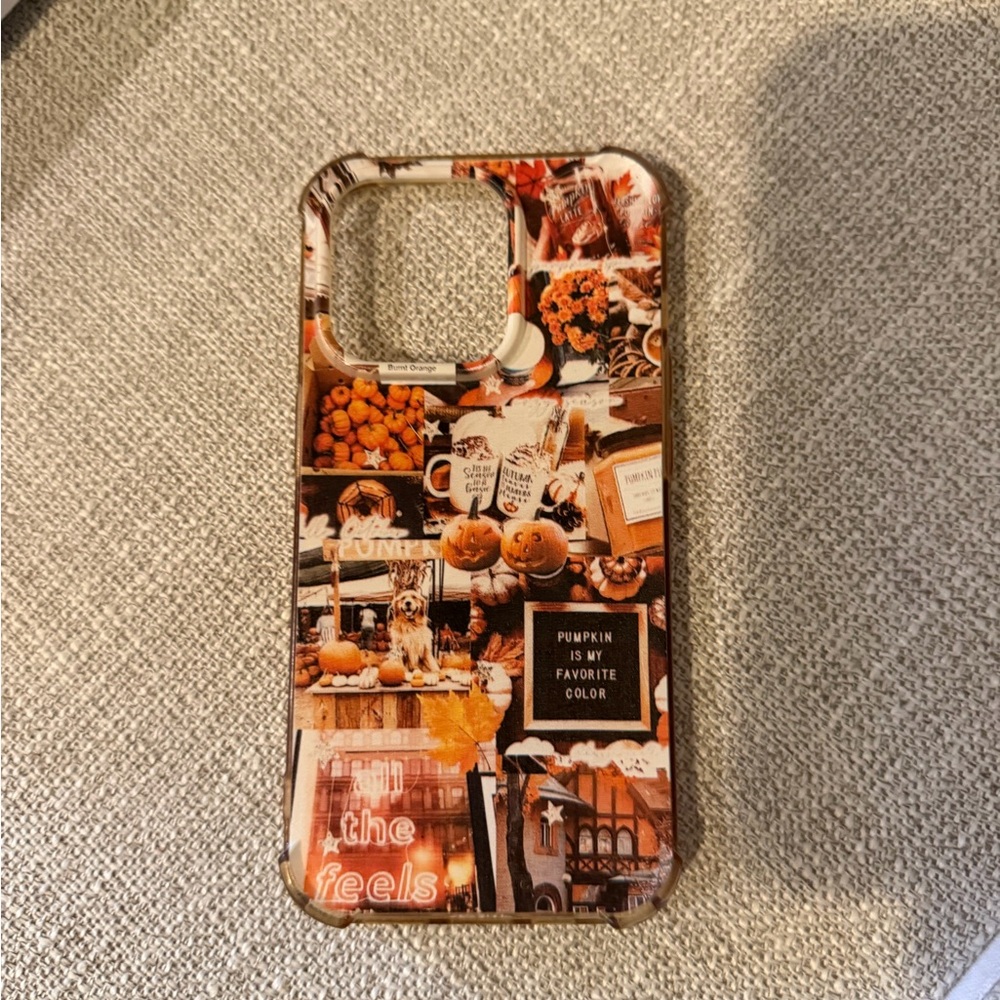 Autumn Pumpkin Collage Phone Case - Orange IPHONE 14,15,16 PRO